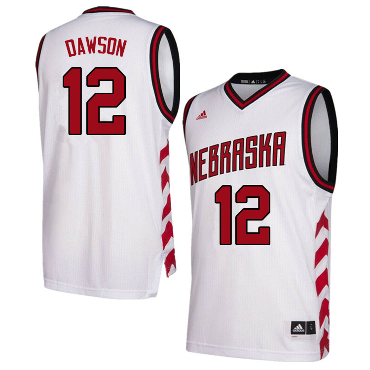 Men #12 Denim Dawson Nebraska Cornhuskers College Basketball Jerseys Sale-Hardwood - Click Image to Close